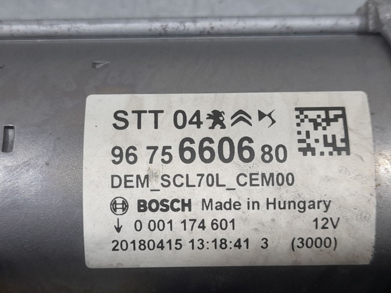 Recambio de motor arranque para peugeot 308 ii (lb_, lp_, lw_, lh_, l3_) 1.6 hdi 100 referencia OEM IAM 9675660680 20180415 BOSC