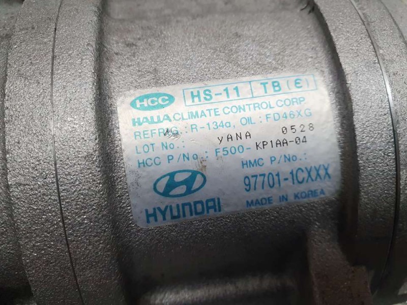 Recambio de compresor aire acondicionado para hyundai getz (tb) 1.1 básico referencia OEM IAM 977011CXXX F500KP1AA04 