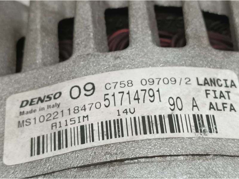 Recambio de alternador para alfa romeo mito (145) junior referencia OEM IAM 51714791 1022118470 DENSO