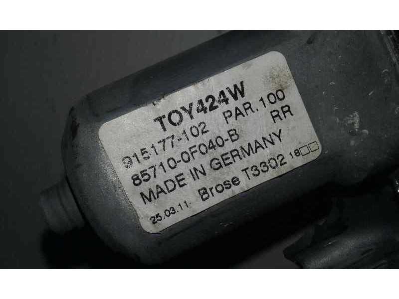 Recambio de elevalunas trasero derecho para toyota verso active referencia OEM IAM  10 PINS ELECTRICO