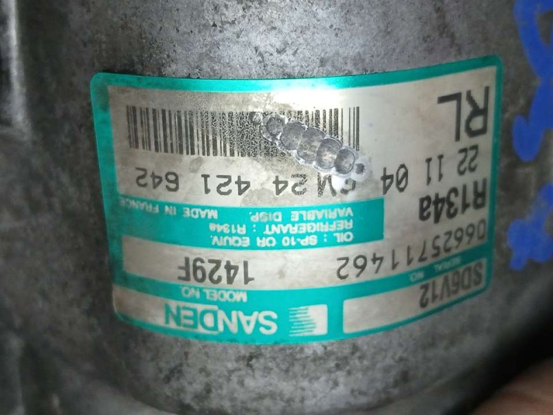 Recambio de compresor aire acondicionado para opel astra h berlina cosmo referencia OEM IAM 24421642 SD6V12 SANDEN 1429F