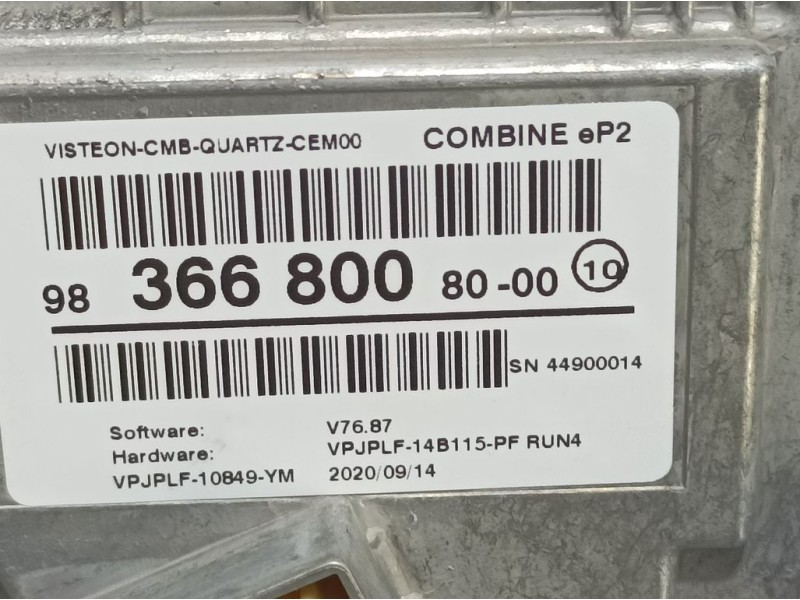 Recambio de cuadro instrumentos para peugeot 208 (p2) allure referencia OEM IAM 9836680080  DIGITAL