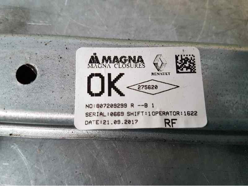 Recambio de elevalunas delantero derecho para dacia sandero stepway referencia OEM IAM 807209299R 2 PINS ELECTRICO