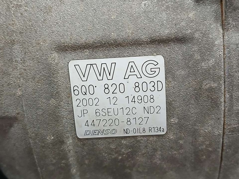 Recambio de compresor aire acondicionado para seat ibiza (6l1) stella referencia OEM IAM 6Q0820803D 4472208127 DENSO