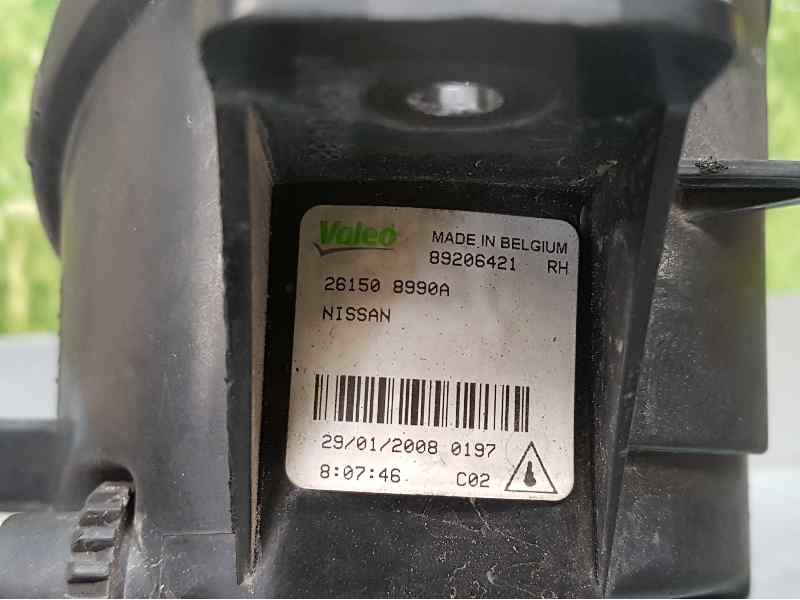 Recambio de faro antiniebla derecho para nissan qashqai (j10) tekna 4x4 referencia OEM IAM 261508990A 89206421 VALEO