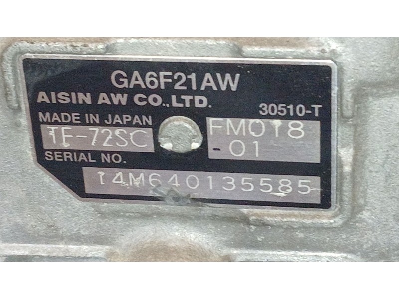 Recambio de caja cambios para bmw 2 active tourer (f45) 218 i referencia OEM IAM GA6F21AW AUTOMATICA TAPA ROTA VER FOTOS 14M6401