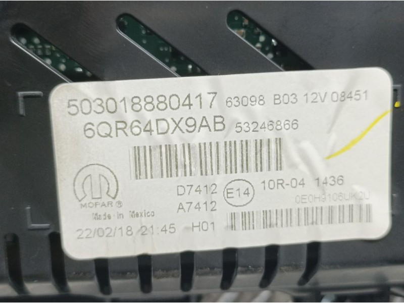Recambio de cuadro instrumentos para jeep compass ii sport 4x2 referencia OEM IAM 503018880417 6QR64DX9AB MOPAR
