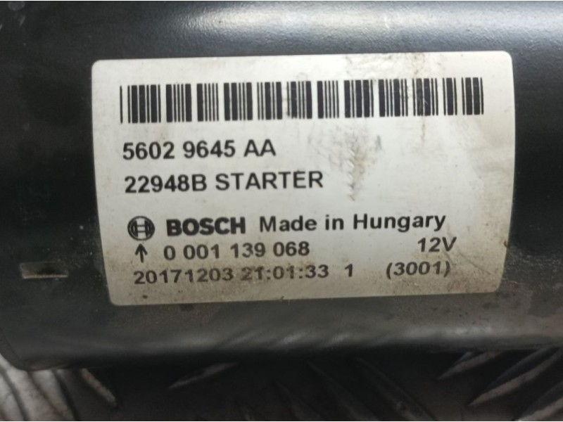 Recambio de motor arranque para jeep compass ii sport 4x2 referencia OEM IAM 56029645AA 0001139068 BOSCH