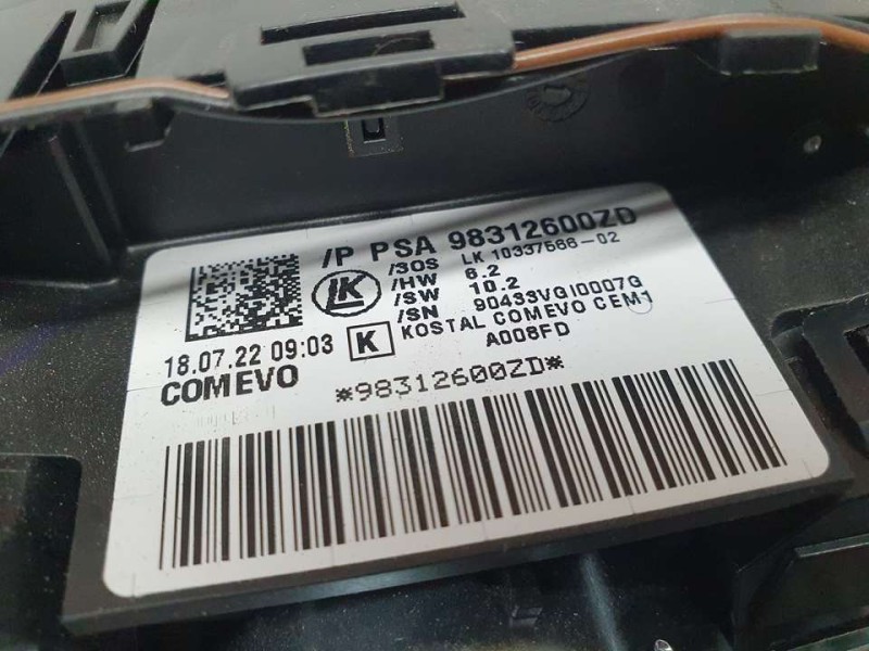 Recambio de mando luces y limpia para peugeot 508 gt line referencia OEM IAM 98312600ZD 1033756602 LK C/N LEVAS