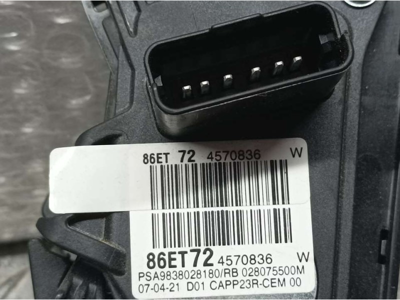 Recambio de potenciometro pedal para citroën jumpy furgon control m referencia OEM IAM 9838028180  