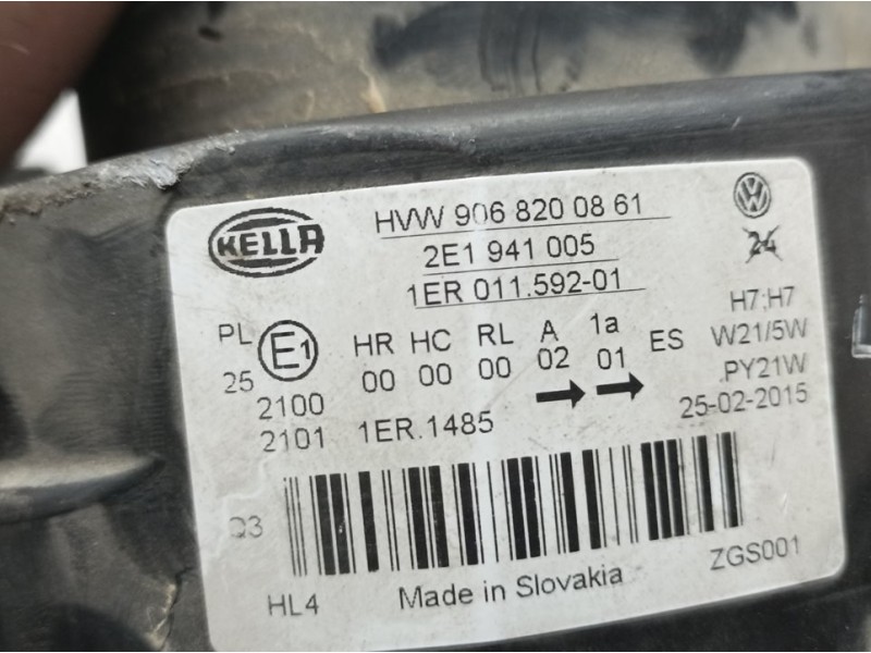 Recambio de faro izquierdo para volkswagen crafter caja cerrada caja cerrada 35, batalla mediana referencia OEM IAM 9068200861 2