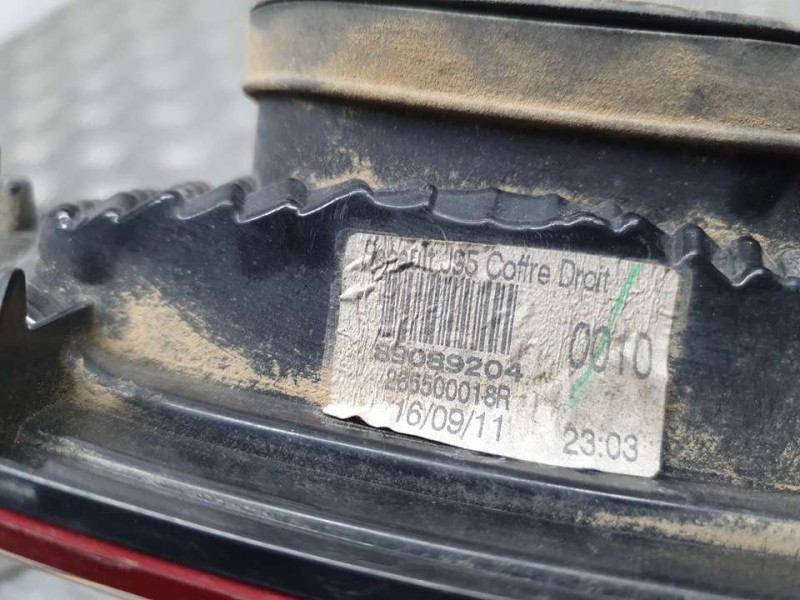 Recambio de piloto trasero derecho para renault scenic iii dynamique referencia OEM IAM 265500018R 89089204 INTERIOR