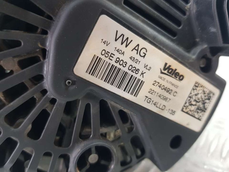 Recambio de alternador para skoda kamiq (nw4) active referencia OEM IAM 05E903026K 2740492C VALEO