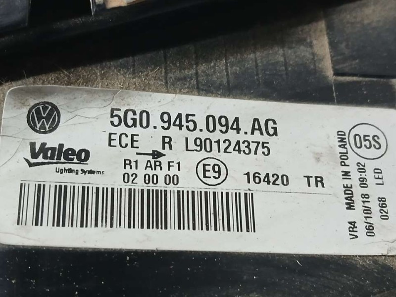 Recambio de piloto trasero derecho para volkswagen golf vii lim. (bq1) advance referencia OEM IAM 5G0945091AG  INTERIOR