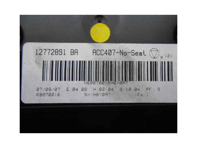 Recambio de mando climatizador para saab 9-3 sport sedán vector referencia OEM IAM 12772891BA  VALEO