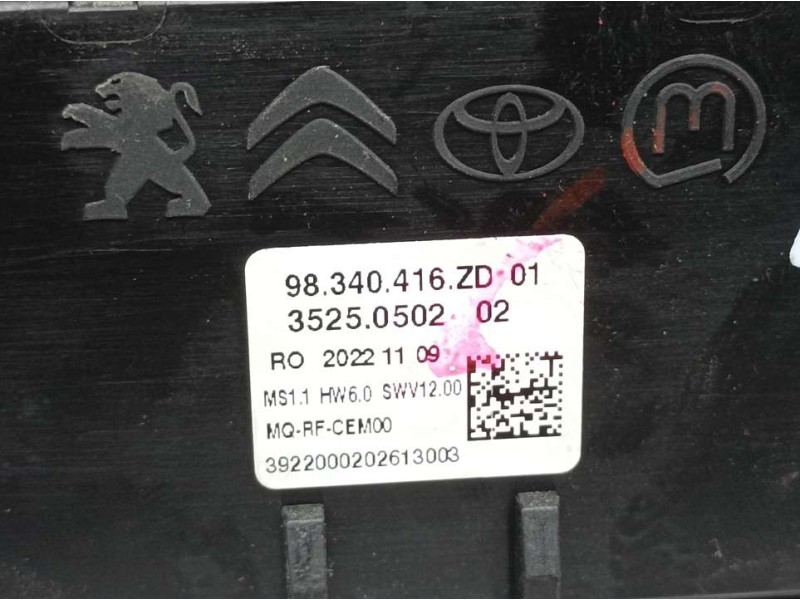Recambio de mando calefaccion / aire acondicionado para toyota proace furgon referencia OEM IAM 98340416ZD 35250502 