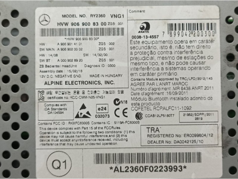 Recambio de sistema navegacion gps para volkswagen crafter caja cerrada caja cerrada 35, batalla mediana referencia OEM IAM 9069