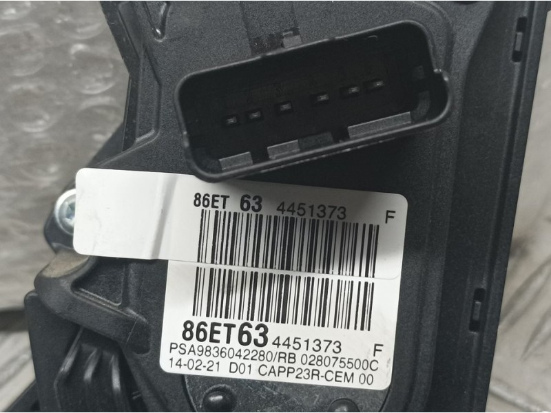 Recambio de potenciometro pedal para citroën berlingo start m referencia OEM IAM 9836042280 86ET634451373F 