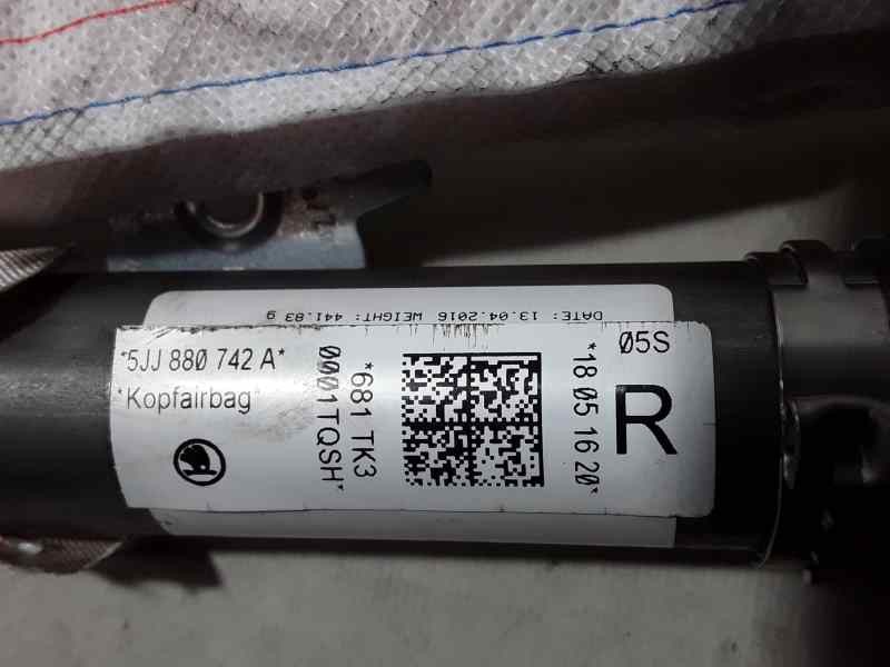 Recambio de airbag cortina delantero derecho para skoda rapid ambition referencia OEM IAM 5JJ880742A  