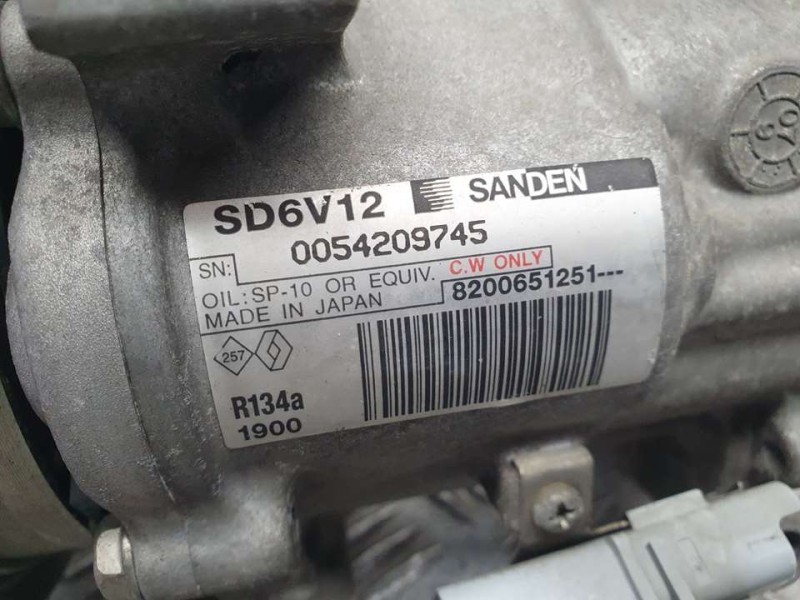 Recambio de compresor aire acondicionado para renault clio iii authentique referencia OEM IAM 8200651251 54209745 SANDEN