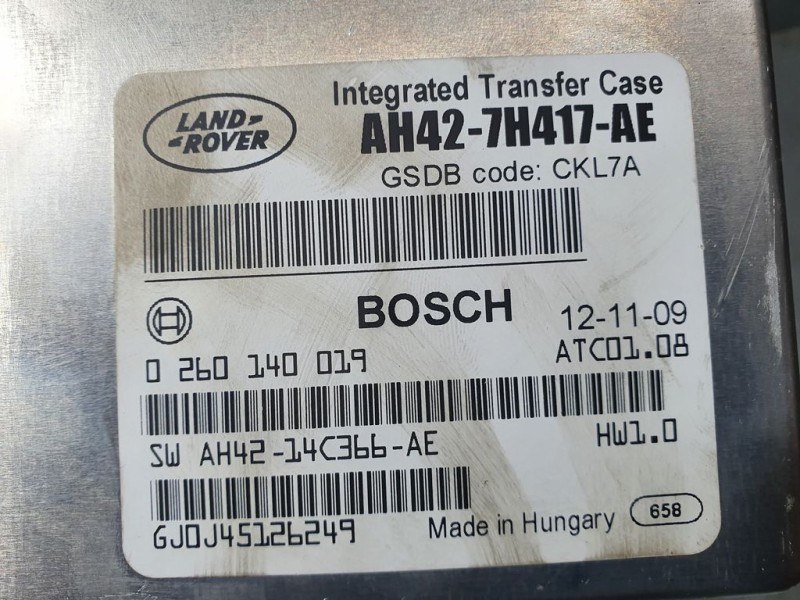 Recambio de centralita cambio automatico para land rover range rover sport hse referencia OEM IAM AH427H417AE 0260140019 BOSCH