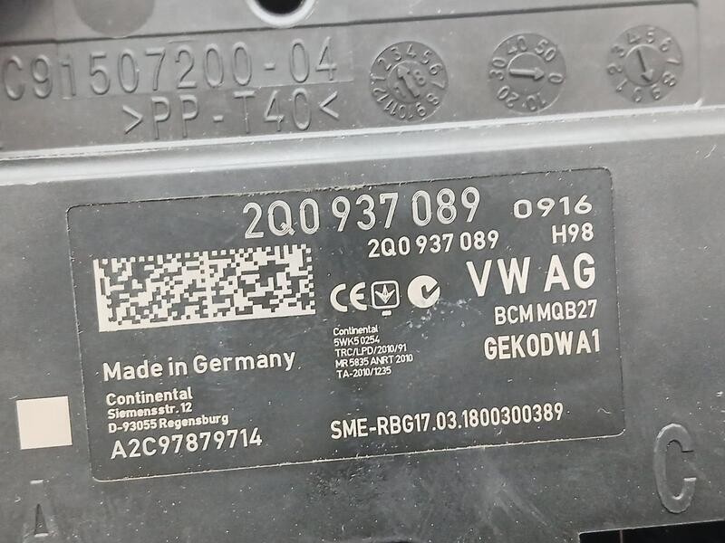 Recambio de caja reles / fusibles para seat ibiza (kj1) reference referencia OEM IAM 2Q0937089 CONTINENTAL A2C97879714