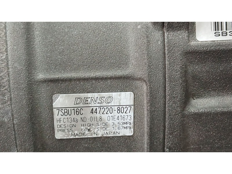 Recambio de compresor aire acondicionado para bmw 5 (e39) 525 d referencia OEM IAM 64526910459 DENSO 7SEU13C 4472208027