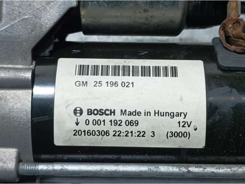 Recambio de motor arranque para opel corsa e selective referencia OEM IAM 25196021 0001192069 BOSCH