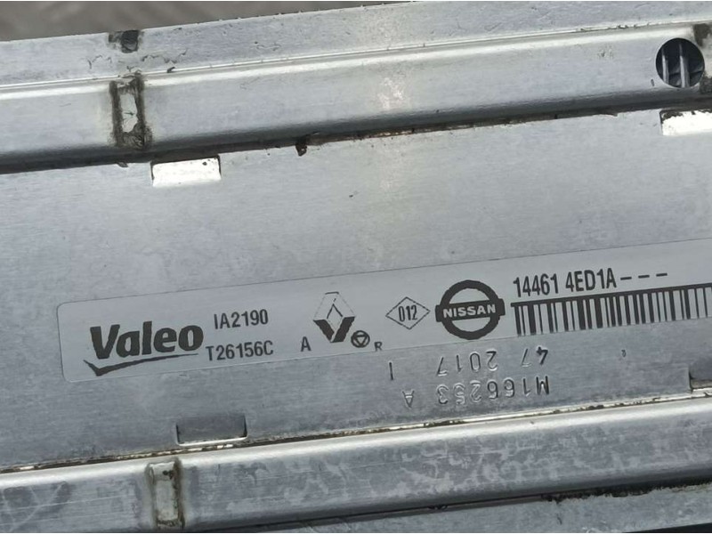Recambio de intercooler para nissan qashqai (j11) acenta referencia OEM IAM 144614ED1A T26156C VALEO