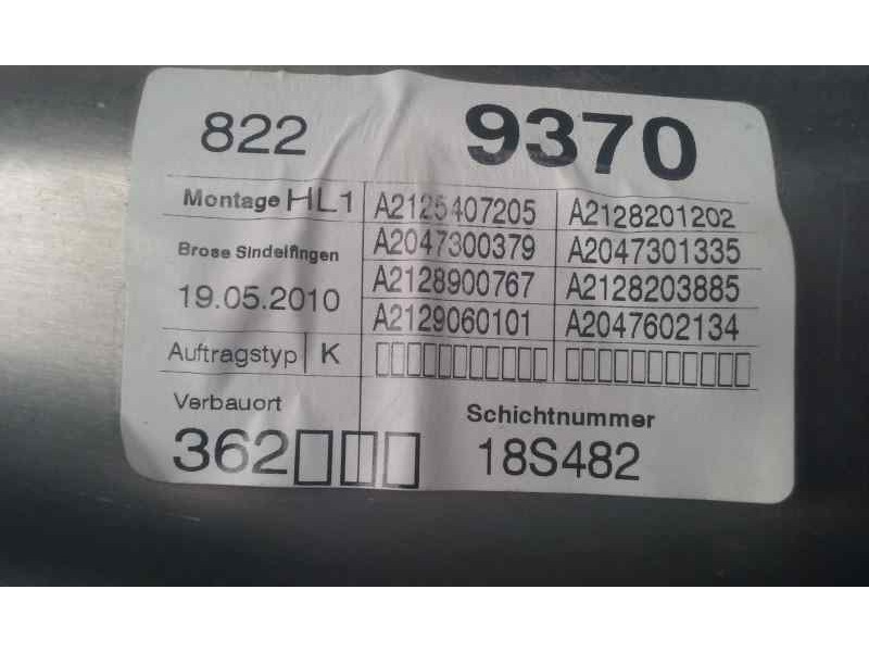 Recambio de elevalunas trasero izquierdo para mercedes-benz clase e (w212) lim. 250 cdi blueefficiency (212.003) referencia OEM 