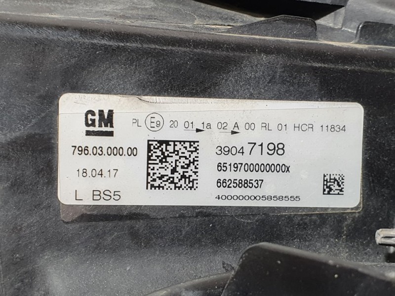 Recambio de faro izquierdo para opel astra k lim. 5türig business referencia OEM IAM 39047198 66258837 GM