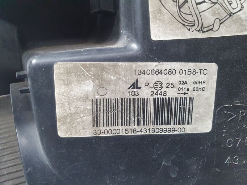 Recambio de faro izquierdo para citroën jumper caja cerrada (06.2006 =>) 30 l1h1 hdi 120 referencia OEM IAM 1340664080  PULIR