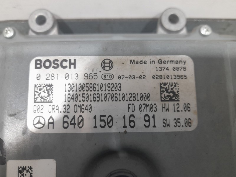Recambio de centralita motor uce para mercedes-benz clase a (w169) a 180 cdi (169.007, 169.307) referencia OEM IAM A6401501691 0
