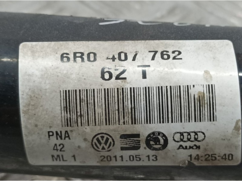 Recambio de transmision delantera derecha para volkswagen polo (6r1) advance referencia OEM IAM 6R0407762  