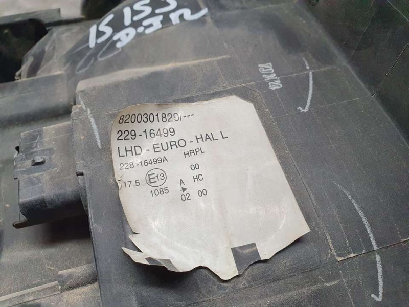 Recambio de faro izquierdo para renault modus confort dynamique referencia OEM IAM 8200301829 22916499 