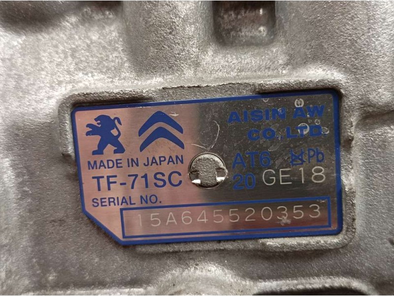Recambio de caja cambios para peugeot 3008 allure referencia OEM IAM 20GE18 5A645520353 AUTOMATICA
