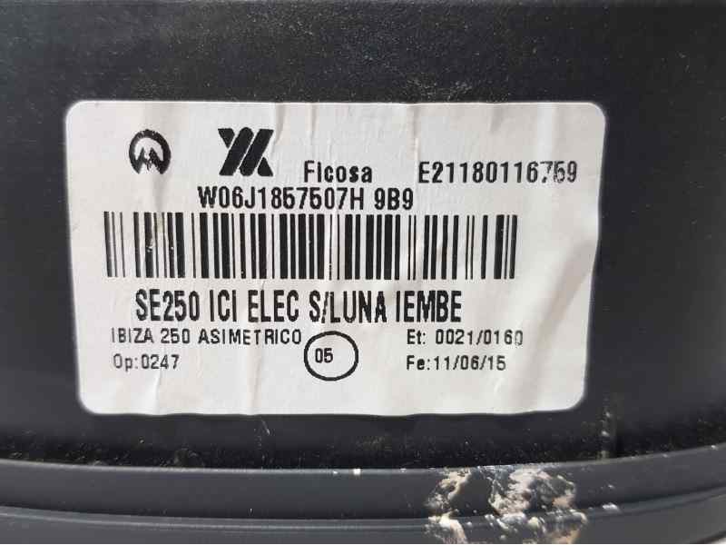 Recambio de retrovisor izquierdo para seat ibiza (6j5) reference referencia OEM IAM W06J1857507H 5 PINS ELECTRICO TAPA TOCADA