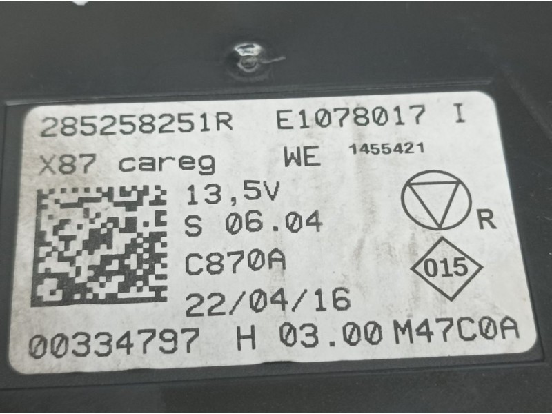 Recambio de modulo electronico para renault captur limited referencia OEM IAM 285258251R 00334797 