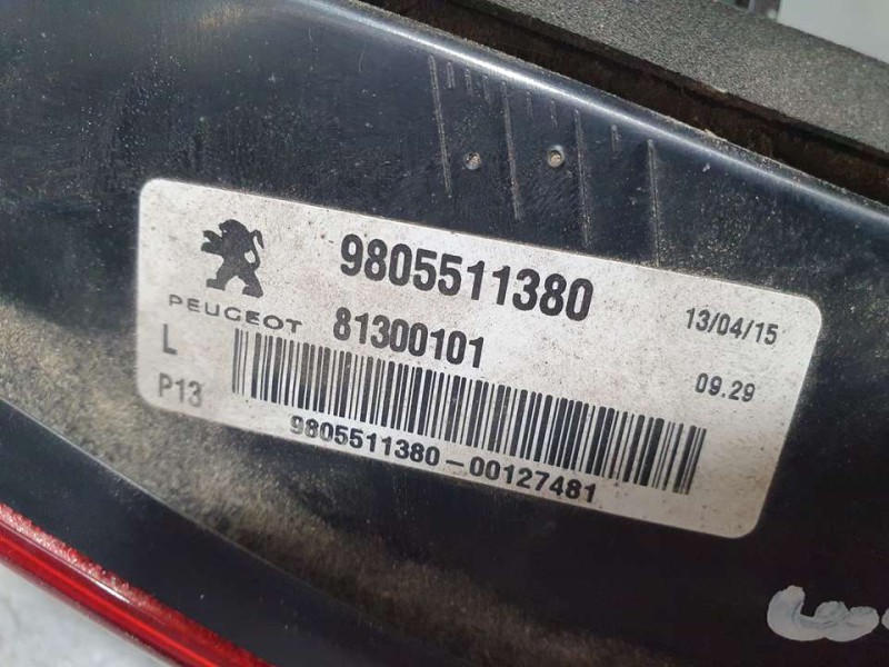 Recambio de piloto trasero izquierdo para peugeot 3008 allure referencia OEM IAM 9805511380 81300101 INTERIOR