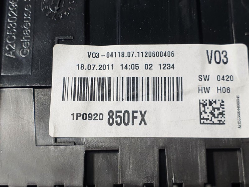 Recambio de cuadro instrumentos para seat leon (1p1) reference referencia OEM IAM 1P0920850FX A2C53368044 CONTINENTAL