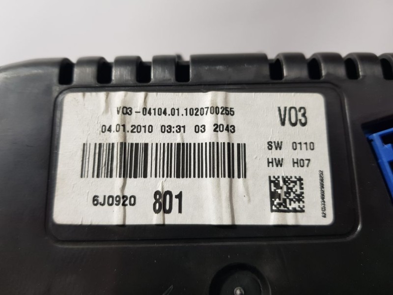 Recambio de cuadro instrumentos para seat ibiza (6j5) reference referencia OEM IAM 6J0920801 A2C53349029 VDO