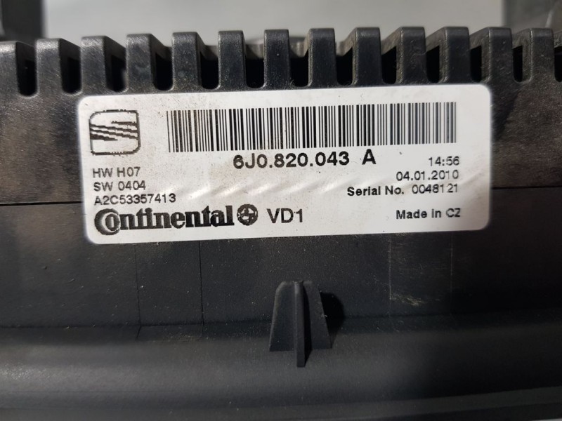 Recambio de mando climatizador para seat ibiza (6j5) reference referencia OEM IAM 6J0820043A A2C53357413 CONTINENTAL
