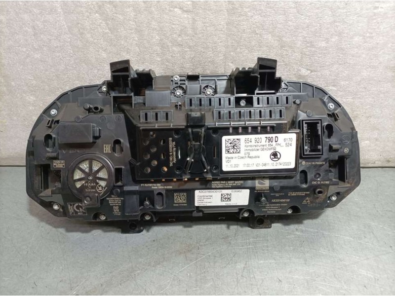Recambio de cuadro instrumentos para skoda kamiq (nw4) active referencia OEM IAM 654920790D A3C0765400101 CONTINENTAL