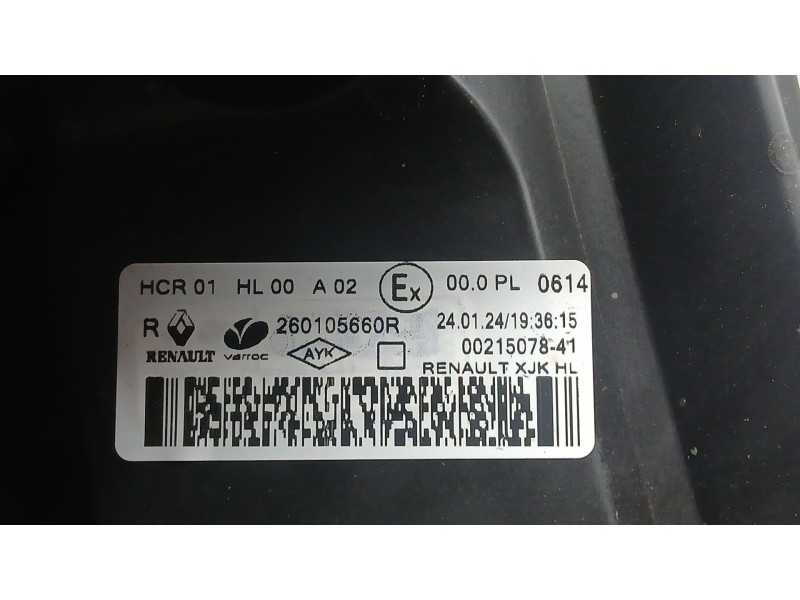 Recambio de faro derecho para renault express furgoneta/monovolumen 1.5 blue dci 95 (f6ab) referencia OEM IAM 260105660R VARROC 