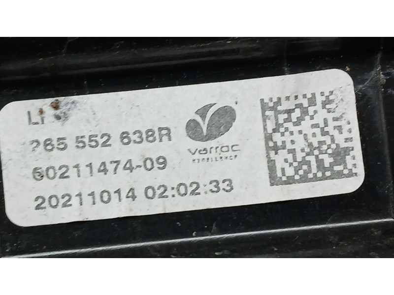 Recambio de piloto trasero izquierdo para renault zoe ze 0 referencia OEM IAM 265552638R  00211474