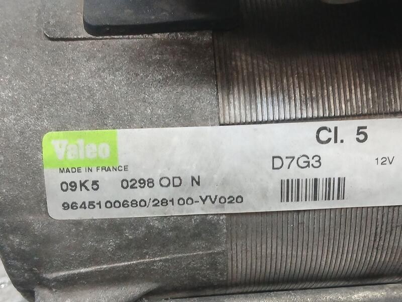 Recambio de motor arranque para citroën xsara picasso hdi 110 fap sx top referencia OEM IAM 9645100680 VALEO D7RG3