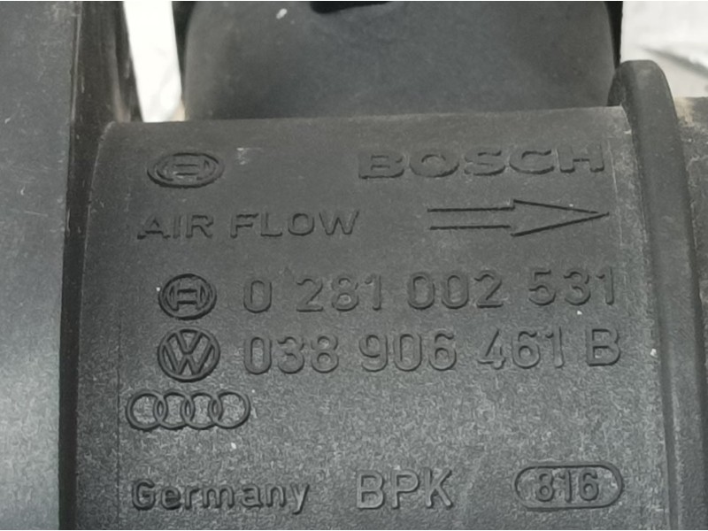 Recambio de caudalimetro para seat altea (5p1) hot referencia OEM IAM 038906461B 0281002531 BOSCH