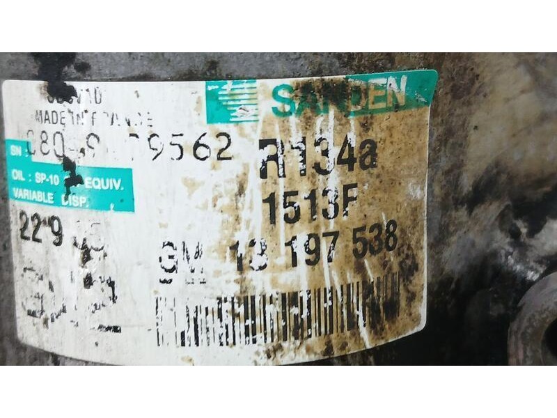 Recambio de compresor aire acondicionado para opel corsa c essentia referencia OEM IAM 13197538 SANDEN 1513F
