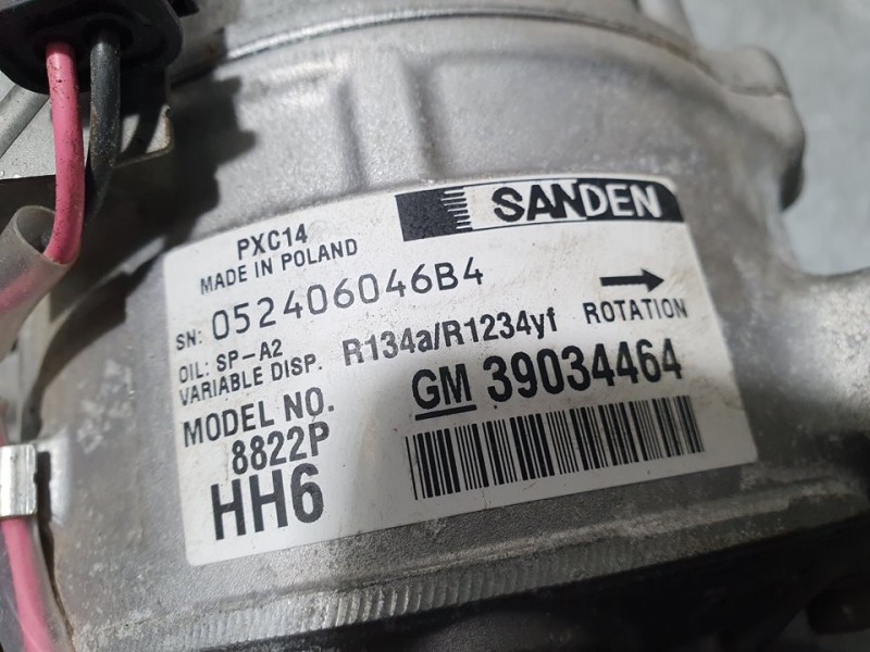 Recambio de compresor aire acondicionado para opel astra k lim. 5türig business referencia OEM IAM 39034464 PXC14 SANDEN