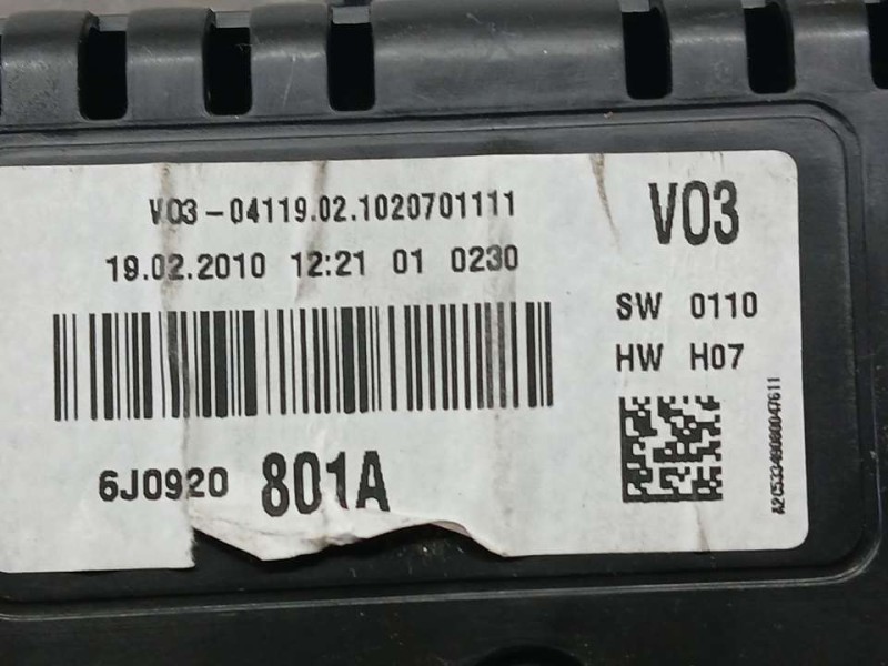 Recambio de cuadro instrumentos para seat ibiza (6j5) good stuff referencia OEM IAM 6J0920801A A2C53349080 VDO